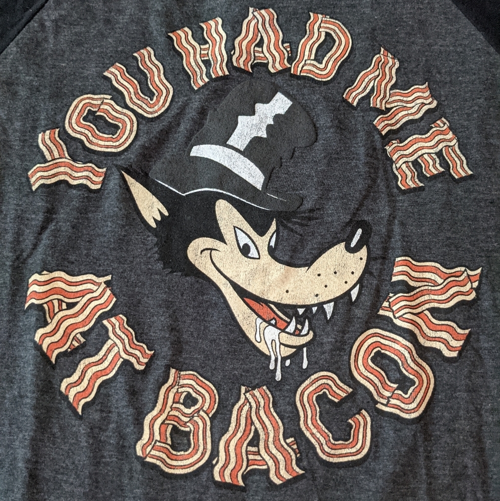 Three Little Pigs Disney Bad Bad Wolf Bacon Shirt